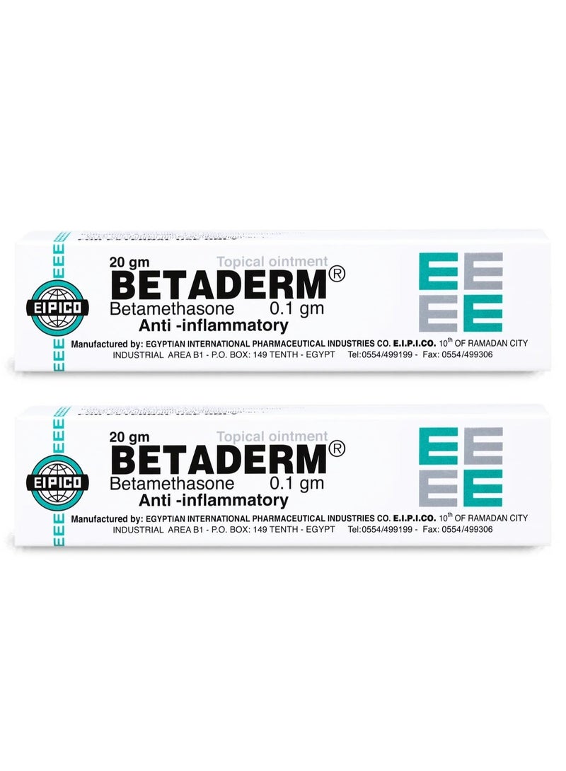 EIPICO باقة من عبوتين بيتاديرم 100 مجم مرهم 20 جم - Image 1